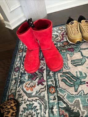 UGG Red Suede Classic Short Boots